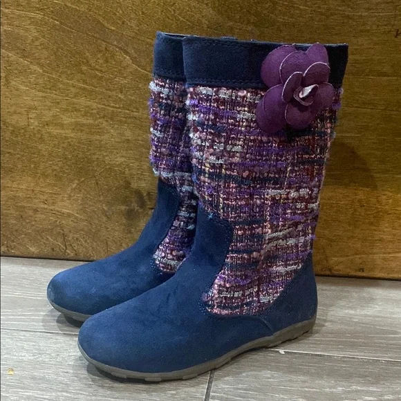 Stride Rite Fall Boots little girls Boots with Purple Accents - Picture 1 of 12